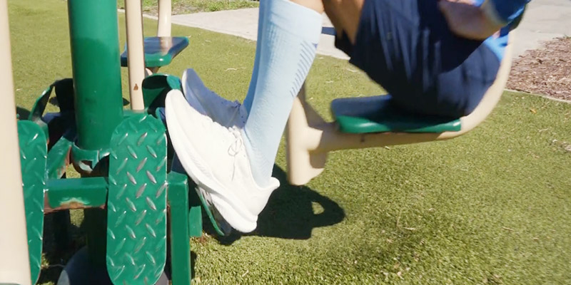 Exercise in Compression Socks
